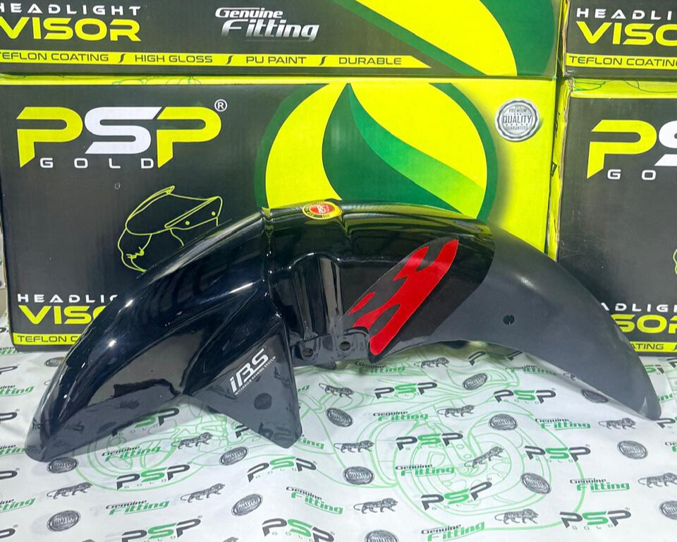 FRONT MUDGUARD SUITABLE FOR GLAMOUR BS6 BLACK-RED