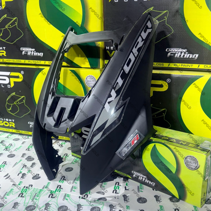 FRONT NOSE SUITABLE FOR TVS NTORQ MATT-BLACK-GREY STICKER